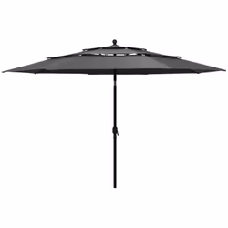 Ce parasol de jardin à 3 niveaux de jardin est un choix parfait pour vous protéger contre les rayons UV et la pluie. Vous pou ...