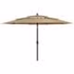 vidaXL Parasol de jardin à 3 niveaux avec mât en aluminium taupe 3,5 m - TU