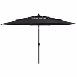 Ce parasol à 3 niveaux de jardin est un choix parfait pour vous protéger contre les rayons UV et la pluie. Vous pouvez l’inst ...