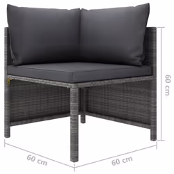 VidaXL 313493 banc de jardin Rotin, Acier - Vue supplémentaire 5