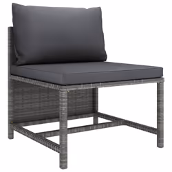 VidaXL 313494, Gris, Rotin, Acier, Adultes et enfants, 57 cm