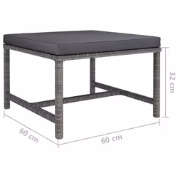 VidaXL 313495 banc de jardin Rotin, Acier - Vue supplémentaire 4