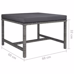VidaXL 313496 banc de jardin Rotin, Acier - Vue supplémentaire 4