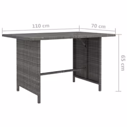 VidaXL 313501 banc de jardin Rotin, Acier - Vue supplémentaire 4