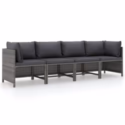 VidaXL 313503, Gris, Rotin, Acier, Adultes et enfants, 57 cm
