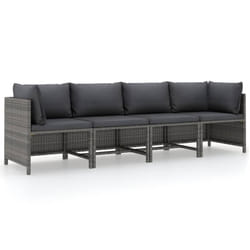 VidaXL 313503 banc de jardin Rotin, Acier
