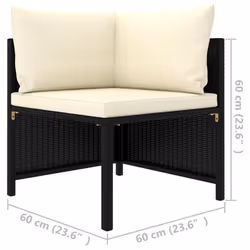 VidaXL 313507 banc de jardin Rotin, Acier - Vue supplémentaire 5