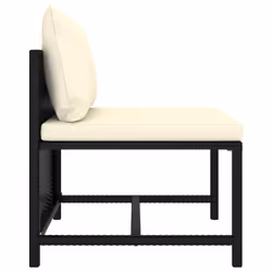 VidaXL 313508 banc de jardin Rotin, Acier