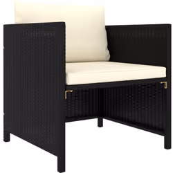 VidaXL 313510, Noir, Rotin, Acier, Adultes et enfants, 57 cm