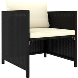 VidaXL 313510 banc de jardin Rotin, Acier