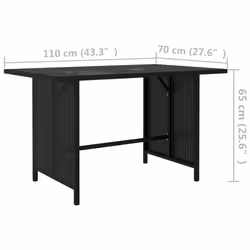 VidaXL 313511 banc de jardin Rotin, Acier - Vue supplémentaire 4