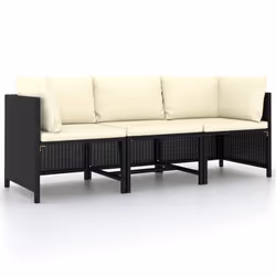 VidaXL 313513, Noir, Rotin, Acier, Adultes et enfants, 57 cm