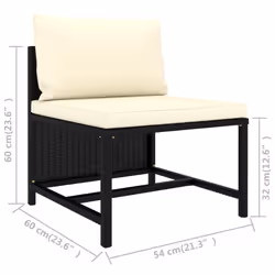 VidaXL 313513 banc de jardin Rotin, Acier - Vue supplémentaire 6