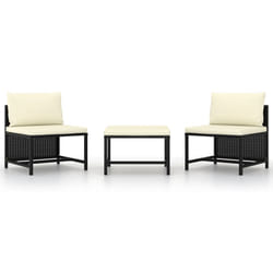 VidaXL 313514 banc de jardin Rotin, Acier