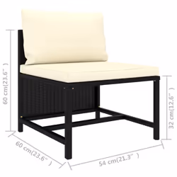 VidaXL 313514 banc de jardin Rotin, Acier - Vue supplémentaire 6