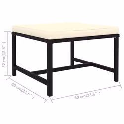 VidaXL 313514 banc de jardin Rotin, Acier - Vue supplémentaire 7