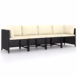 VidaXL 313515, Noir, Rotin, Acier, Adultes et enfants, 57 cm