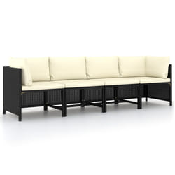 VidaXL 313515 banc de jardin Rotin, Acier
