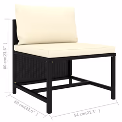 VidaXL 313519 banc de jardin Rotin, Acier - Vue supplémentaire 7