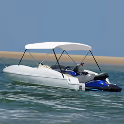 vidaXL Auvent bimini à 2 arceaux Blanc 150x120x110 cm - TU