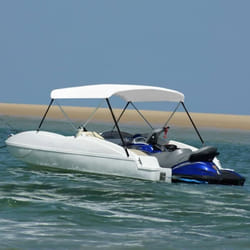 vidaXL Auvent bimini à 2 arceaux Blanc 180x130x110 cm