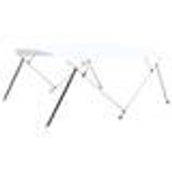 vidaXL Auvent bimini à 4 arceaux Blanc 243x(230-244)x137 cm - TU