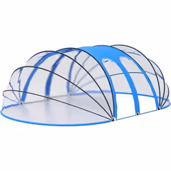 Profitez de l'abri offert par ce dôme de piscine tout en nageant et en jouant ! Cette couverture de piscine, fabriquée en PVC ...