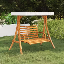 Accrochez votre banc de balançoire sur ce cadre de balançoire en bois et profitez de la détente avec des amis dans le jardin. ...