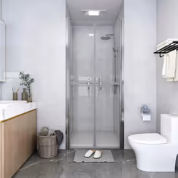 Cette porte de douche unique combine style et fonctionnalité, offrant une large ouverture pratique dans votre douche. Le cadr ...