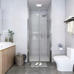 vidaXL Porte de douche ESG transparent 91x190 cm - TU