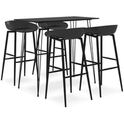 Vidaxl - Ensemble de bar 5 pcs Noir