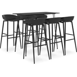 Vidaxl - Ensemble de bar 7 pcs Noir