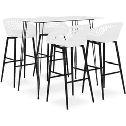 Ensemble de bar 5 pcs Blanc Vidaxl