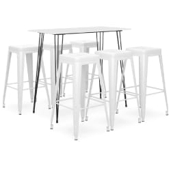 vidaXL Ensemble de Bar 7 pcs - Blanc