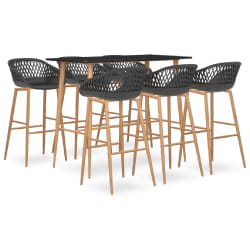Ensemble de bar 7 pcs noir et gris