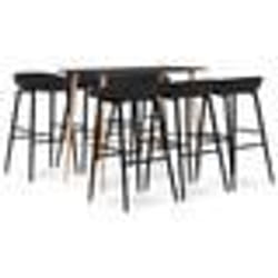 vidaXL Ensemble de bar 7 pcs Noir