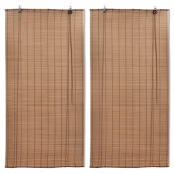 vidaXL Stores roulants en bambou 2 pcs 80x160 cm Marron - TU