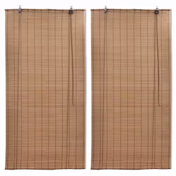 vidaXL Stores roulants en bambou 2 pcs 100x160 cm Marron - TU