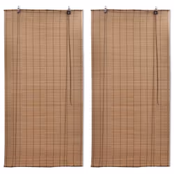vidaXL Stores roulants en bambou 2 pcs Marron 120x220 cm - TU