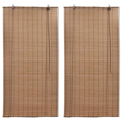 vidaXL Stores roulants en bambou 2 pcs Marron 120x220 cm - TU