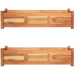 Vidaxl - Lits surélevés de jardin 2 pcs Bois d'acacia 100x30x25 cm