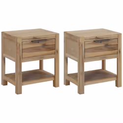 Description générale Cet ensemble de tables de chevet en bois d'acacia massif apportera une touche de charme rustique à votre ...