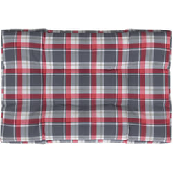Coussin de palette motif à carreaux rouge 120x80x12 cm tissu Vidaxl