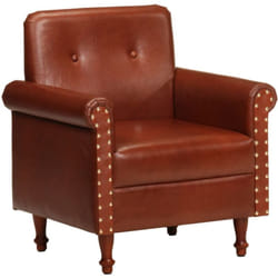 vidaXL Chaise cabriolet marron cuir véritable - TU
