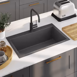 Profitez de l'avantage de cet évier de cuisine au design contemporain épuré. La vasque à finition soyeuse et satinée suintera ...