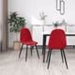 vidaXL Chaises à manger lot de 2 Rouge bordeaux Velours