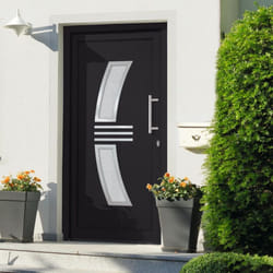 vidaXL Porte d'entrée Anthracite 108x208 cm - TU