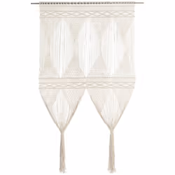 Ce rideau en fils pratique avec macramé constitue un excellent moyen de décorer votre intérieur. Il peut être utilisé comme u ...
