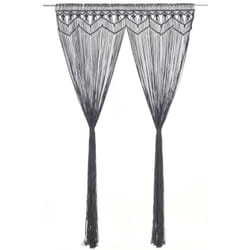 Vidaxl - Rideau en macramé Anthracite 140x240 cm Coton