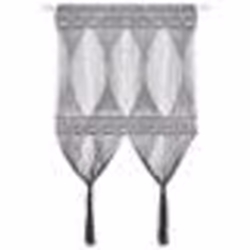 vidaXL Rideau en macramé Anthracite 140x240 cm Coton - TU
